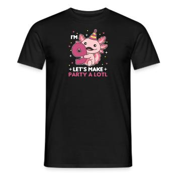 9ème anniversaire axolotl neuf ans mignons axolotls - T-shirt homme - noir - Devant - AI Model Male 178 light (178cm)