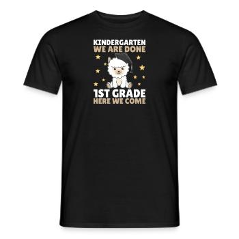 Kids Kindergarten graduate Alpaka 1st grade - Männer T-Shirt - Schwarz - Vorne - AI Model Male 178 light (178cm)