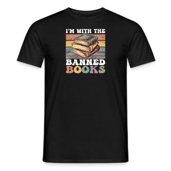 Je suis avec les livres interdits Buchliebhaber Design - T-shirt homme - noir - Devant - AI Model Male 178 light (178cm)
