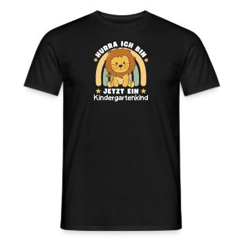 Hourra, je suis maintenant un enfant de maternelle Leo - T-shirt homme - noir - Devant - AI Model Male 178 light (178cm)