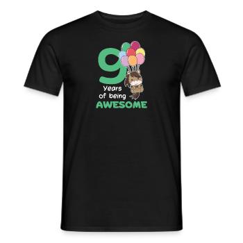 Cheval pour les enfants de 9 ans de neuf ans - T-shirt homme - noir - Devant - AI Model Male 178 light (178cm)