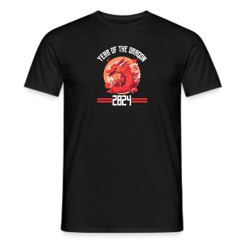 Year Of The Dragon 2024 Chinese New Year - Men's T-Shirt - black - Front - AI Model Male 178 light (178cm)