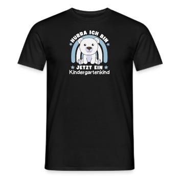 Hourra, je suis maintenant un enfant de maternelle Polar Bear - T-shirt homme - noir - Devant - AI Model Male 178 light (178cm)
