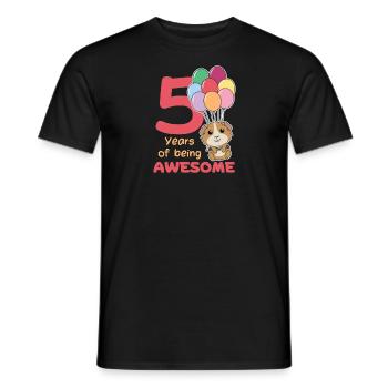 Cochons d’Inde pour les enfants de 5e anniversaire cinq - T-shirt homme - noir - Devant - AI Model Male 178 light (178cm)
