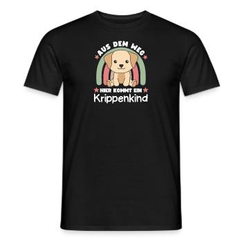 Aus Dem Weg Hier Kommt Ein Krippenkind Hund - Männer T-Shirt - Schwarz - Vorne - AI Model Male 178 light (178cm)