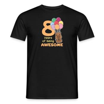Capybara pour les enfants de 8 ans de huit ans - T-shirt homme - noir - Devant - AI Model Male 178 light (178cm)