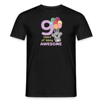 Koala pour les enfants de 9 ans de neuf ans - T-shirt homme - noir - Devant - AI Model Male 178 light (178cm)