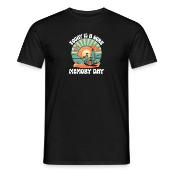 Aujourd’hui, c’est une journée de la mémoire de base Groupes familiaux - T-shirt homme - noir - Devant - AI Model Male 178 light (178cm)