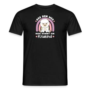 Aus Dem Weg Hier Kommt Ein Krippenkind Alpaka - Männer T-Shirt - Schwarz - Vorne - AI Model Male 178 light (178cm)