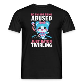 Gymnastik Design für Taktstock drehen - Männer T-Shirt - Schwarz - Vorne - AI Model Male 178 light (178cm)