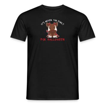 Okapi il n’est jamais trop tôt pour les diables d’Halloween - T-shirt homme - noir - Devant - AI Model Male 178 light (178cm)