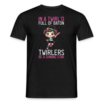 Stocktanz Design für Stabtänzerin - Männer T-Shirt - Schwarz - Vorne - AI Model Male 178 light (178cm)