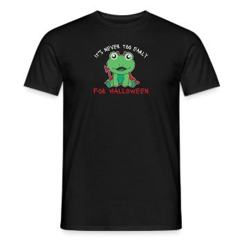 Grenouille il n’est jamais trop tôt pour le diable d’Halloween - T-shirt homme - noir - Devant - AI Model Male 178 light (178cm)