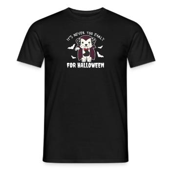Dalmatians it's never too early for Halloween vampire - Men's T-Shirt - black - Front - AI Model Male 178 light (178cm)