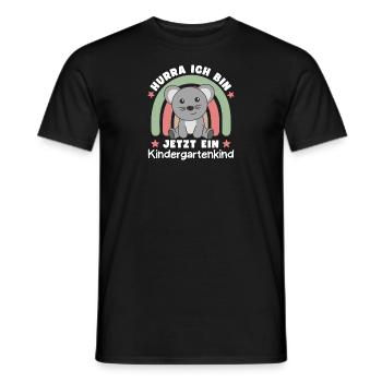 Hurra Ich Bin Jetzt Ein Kindergartenkind Maus - Männer T-Shirt - Schwarz - Vorne - AI Model Male 178 light (178cm)