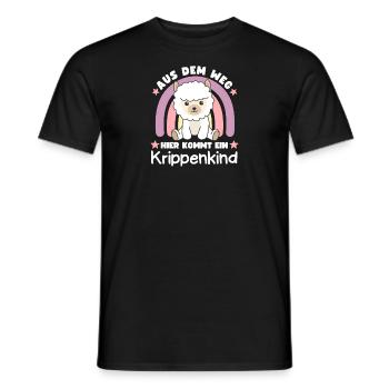 Aus Dem Weg Hier Kommt Ein Krippenkind Alpaka - Männer T-Shirt - Schwarz - Vorne - AI Model Male 178 light (178cm)