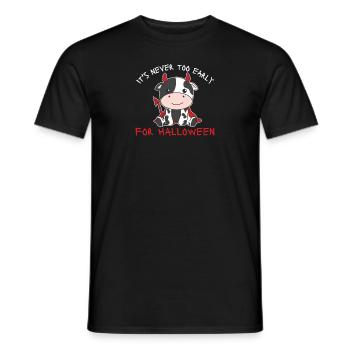 Vache, il n’est jamais trop tôt pour le diable d’Halloween - T-shirt homme - noir - Devant - AI Model Male 178 light (178cm)