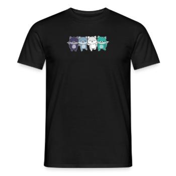 oriented aroace Flag Pride LGBTQ cute fox - Men's T-Shirt - black - Front - AI Model Male 178 light (178cm)