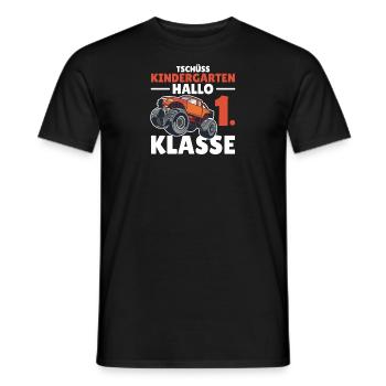 Tschüss Kindergarten Hallo 1. Klasse Schulkind - Männer T-Shirt - Schwarz - Vorne - AI Model Male 178 light (178cm)