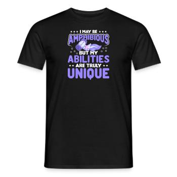 Axolotl Amphibians Salamanders cute axolotl - Men's T-Shirt - black - Front - AI Model Male 178 light (178cm)
