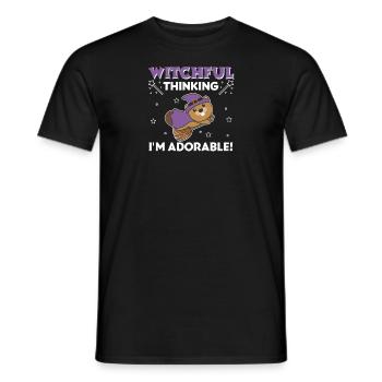 Beaver Halloween Witch Witches I'm Adorable - Men's T-Shirt - black - Front - AI Model Male 178 light (178cm)