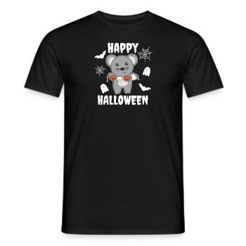 Maus Happy Halloween Kürbis Geist Kostüm - Männer T-Shirt - Schwarz - Vorne - AI Model Male 178 light (178cm)
