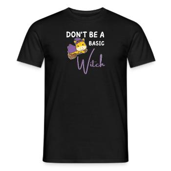 Giraffe Halloween Hexen don't be a basic witch - Männer T-Shirt - Schwarz - Vorne - AI Model Male 178 light (178cm)