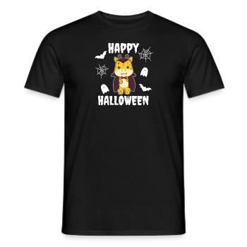Giraffe Happy Halloween Cute Vampire Costume - Men's T-Shirt - black - Front - AI Model Male 178 light (178cm)