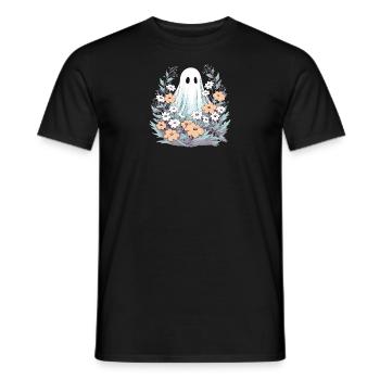 Halloween groovy Geist Hippie Blumen Vintage - Männer T-Shirt - Schwarz - Vorne - AI Model Male 178 light (178cm)