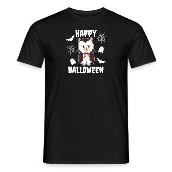 Alpaca Happy Halloween Cute Vampire Costume - Men's T-Shirt - black - Front - AI Model Male 178 light (178cm)