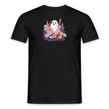 Halloween groovy Geist Hippie Blumen Vintage - Männer T-Shirt - Schwarz - Vorne - AI Model Male 178 light (178cm)
