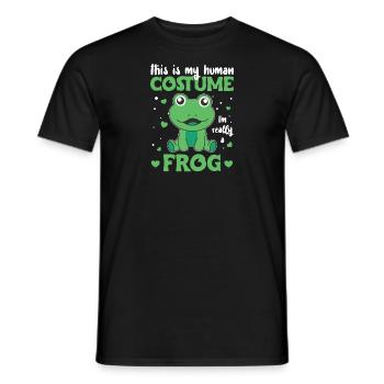 c’est mon costume humain je suis vraiment une grenouille - T-shirt homme - noir - Devant - AI Model Male 178 light (178cm)