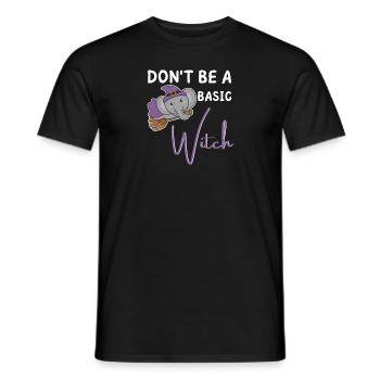 Elefant Halloween Hexe don't be a basic witch - Männer T-Shirt - Schwarz - Vorne - AI Model Male 178 light (178cm)