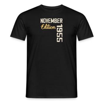 Born in November 1955 - Edition 1955 - Men's T-Shirt - black - Front - AI Model Male 178 light (178cm)