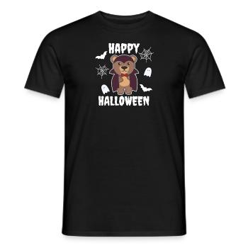 Bear Happy Halloween Cute Vampire Costume - Men's T-Shirt - black - Front - AI Model Male 178 light (178cm)