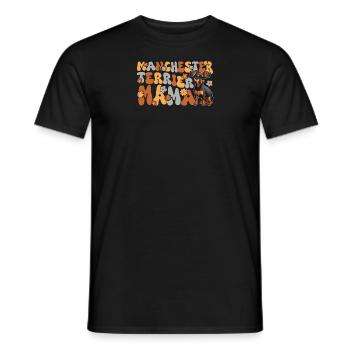 Terrier Groovy Manchester Terrier mama - Men's T-Shirt - black - Front - AI Model Male 178 light (178cm)