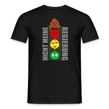Nicht meine Ampel Regierung - Männer T-Shirt - Schwarz - Vorne - AI Model Male 178 light (178cm)