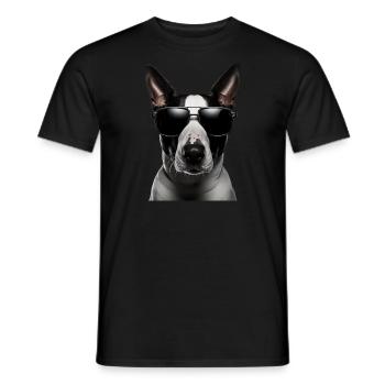 Bull Terrier Cool - Bull Terrier Dog - Men's T-Shirt - black - Front - AI Model Male 178 light (178cm)