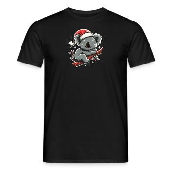Koala Noël Hiver Animaux Koalas - T-shirt homme - noir - Devant - AI Model Male 178 light (178cm)