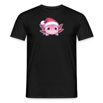 Axolotl Noël Axolotls mignons Joyeux Noël - T-shirt homme - noir - Devant - AI Model Male 178 light (178cm)