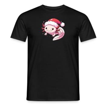 Axolotl Noël Axolotls mignons Joyeux Noël - T-shirt homme - noir - Devant - AI Model Male 178 light (178cm)