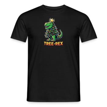 Tree-Rex lustiger Dinosaurier Wortspiel T-Rex - Männer T-Shirt - Schwarz - Vorne - AI Model Male 178 light (178cm)