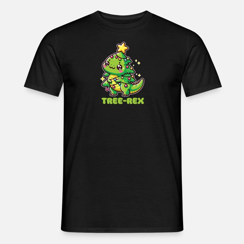 Tree-Rex lustiger Dinosaurier Wortspiel T-Rex - Männer T-Shirt - Schwarz
