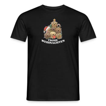 Frohe Weihnachten Otter Heiligabend Ottern - Männer T-Shirt - Schwarz - Vorne - AI Model Male 178 light (178cm)