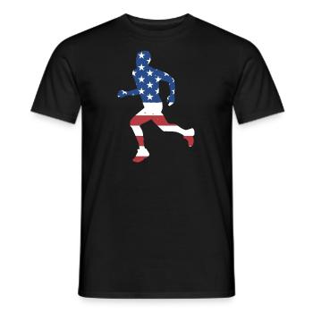 Sport Us Flag Running - T-shirt homme - noir - Devant - AI Model Male 178 light (178cm)