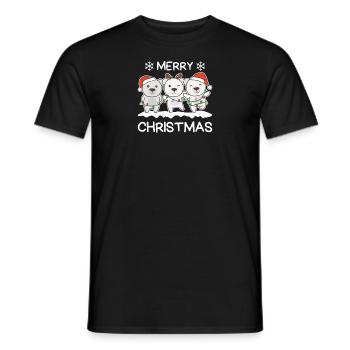 Joyeux Noël Ours Polaire Réveillon de Noël Ours Polaires - T-shirt homme - noir - Devant - AI Model Male 178 light (178cm)