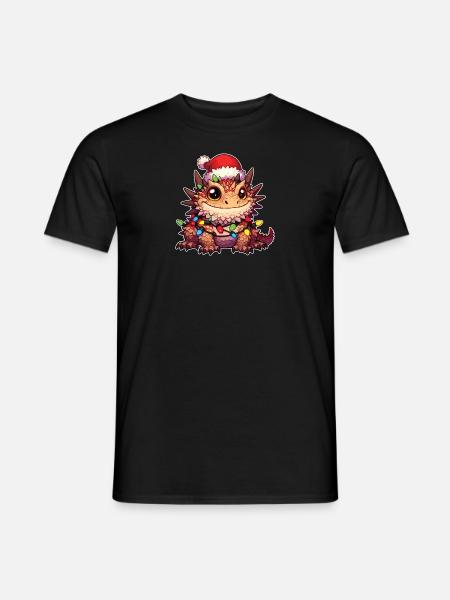 Julefe lys torn djævel - Mænd T-shirt - sort