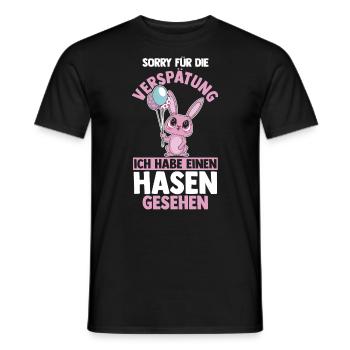 Kaninchen Hase - Männer T-Shirt - Schwarz - Vorne - AI Model Male 178 light (178cm)