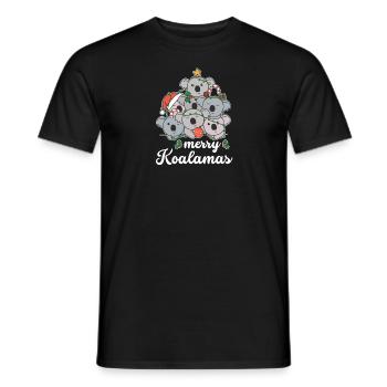 Joyeux Noël Koalama Pun Koala - T-shirt homme - noir - Devant - AI Model Male 178 light (178cm)