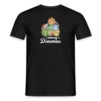 Merry Dinomas Wortspiel Dino Weihnachten - Männer T-Shirt - Schwarz - Vorne - AI Model Male 178 light (178cm)